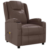 Massage Chair Brown Faux Leather 321313