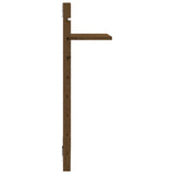 Wall-mounted Bedside Shelves 2 pcs Honey Brown Solid Wood Pine 824771
