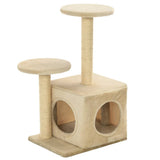 Cat Tree with Sisal Scratching Posts 60 cm Beige 170519