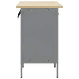 Work Cabinet with Drawer 2 pcs Black and Grey 100 x 55 x 85 cm 3321360
