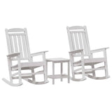 Rocking Chair 3 pcs White Polyethylene 3335814