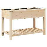 Garden Planter Beige 115 x 59 x 76.5 cm Solid fir wood 42006580