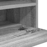 Wall Cabinets with LED Lights for TV 2 pcs Grey Sonoma 40x30x60.5 cm 837089