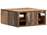 Wall-Mounted Bedside Cabinet 2 pcs Old Wood 34.5 x 33 x 20 cm 899292