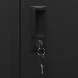Locker Cabinet Black 38x45x180 cm Steel 339786