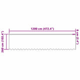 Lace Curtain with Curtains Floral White 260 x 1200 cm Polyester 4107979