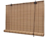 Brown Bamboo Roller Blinds 120 x 160 cm 241328
