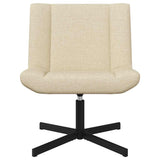 Swivel Chair Cream 63 x 75 x 76 cm Fabric 42007331