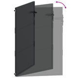 Garden Gate with Lock Black 110 x 155 cm Powder-Coated Steel 42015911