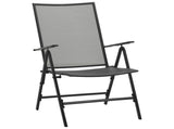 Reclining Garden Chair Set 7 pcs Anthracite Powder-coated Steel 3283763