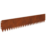 Lawn Edging 30 pcs 103 x 20 cm Steel Rusty 8008391