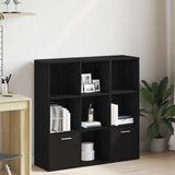 Book Cabinet Black Oak 98x29x97.5 cm Engineered Wood 862471