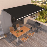 ZNTS Manual Retractable Awning 600x350 cm Anthracite 3069039