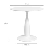 Round Table, Modern Room Table with Steel Base, Non-slip Foot Pad, Space Saving Small T3398P343130
