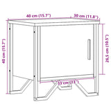 Bedside Cabinets 2 pcs Black 40x30x40 cm Engineered Wood 848515