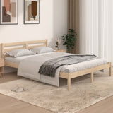 Bed Frame without Mattress Solid Wood Pine 140x190cm 810410