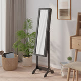 Free-Standing Mirror Black 34x37x146 cm 351764