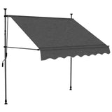 Manual Retractable Awning with LED 150 cm Anthracite 145863