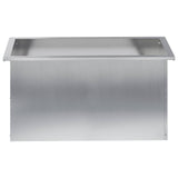 Garden Planter with LED 2 pcs Silver 40 x 80 x 40 cm 8008165
