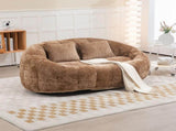 GOMYWAY Oversized Bean Bag Chair for Adults Kids 2 Seat Bean Bag Sofa with 2 Pillows, Comfy Chenille W2678P489520
