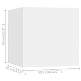 6 Piece TV Cabinet Set White Engineered Wood 3078684