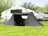 3 Man Camping Tent with Living Area and 2 Bedrooms, 3000mm Waterproof Family Tent with Sewn-in T3398P347559