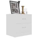801036 Bedside Cabinets 2 pcs White 40x30x40 cm Engineered Wood