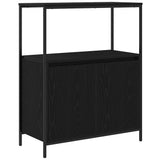 Bathroom Furniture Set with Shelf 5 pcs Black Engineered wood 3328369