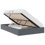 Storage Bed with Mattress Dark Grey 120 x 200 cm Velvet 3370089
