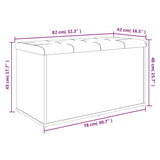 Storage Bench Concrete Grey 82x42x45 cm Engineered Wood 835050