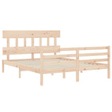 Bed Frame without Mattress 160x200 cm Solid Wood 3195166