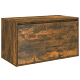 Hall Bench Smoked Oak Engineered Wood 80 cm Entryway Bench 816047