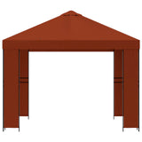 Gazebo 3 x 3 m Terracotta Polyester and Steel 190 gsm 900352