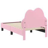 Toddler Bed Frame with Headboard Pink 70 x 140 cm PU 42011169