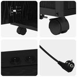 Cabinet with Charging Station Black Oak 61 x 46 x 67 cm 859830