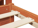 Bed Frame with Headboard Wax Brown 160 x 200 cm Solid Pine Wood 3422757