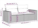 11 Piece Garden Sofa Set with Cushions Black Poly Rattan 3228916