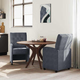 Dining Chairs with Wheels 2 pcs Dark grey 58 x 67 x 97 cm 42017867