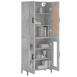 Highboard Concrete Grey 69.5x34x180 cm Engineered Wood 3199621