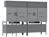 Work Bench Set 8 pcs Black and Grey 200 x 55 x 200 cm Steel 3321498