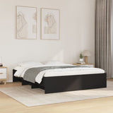 Bed Frame Black Engineered Wood Double Storage Bed Frame 3295640
