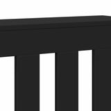 Radiator Cover Black 205x21.5x83.5 cm Engineered Wood 852763