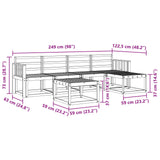 Outdoor Sofa Set 6 pcs Natural 3366282