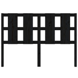 Bed Headboard Black 145.5x4x100 cm Solid Wood Pine 817994