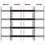 Security Grille for Windows with 4 Crossbars 3 pcs 43-74 cm 42031288