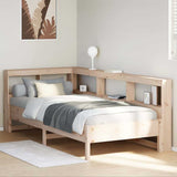 Bookcase Bed without Mattress 75x190 cm Solid Wood Pine 3324445
