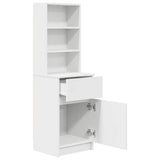 Bedside Cabinet White 39x35x125 cm Engineered Wood 861310