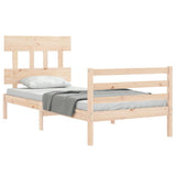 Bed Frame without Mattress 90x200 cm Solid Wood 3195141