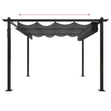 Garden Gazebo with Retractable Roof 3x3 m Anthracite 318535