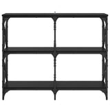 Console Table Black Oak 100 x 28 x 80.5 cm Engineered Wood 882783
